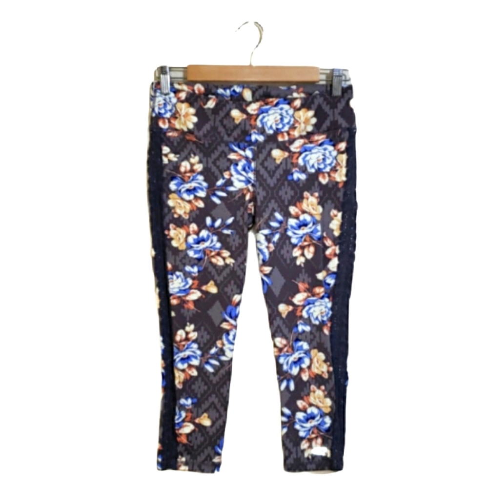 O'NEILL Floral Capri Lace Leggings Pants Women's Size Medium